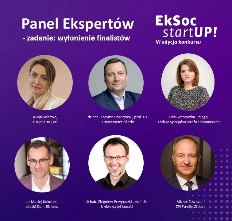 Panel Ekspertów - VI edycja konkursu EkSoc startUP