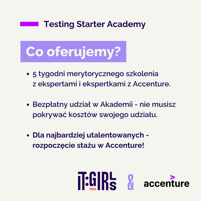 baner Accenture Testing Starter Academy