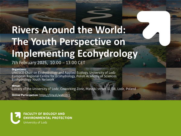 Rivers Around the World: The Youth Perspective on Implementing Ecohydrology - seminarium, plakat