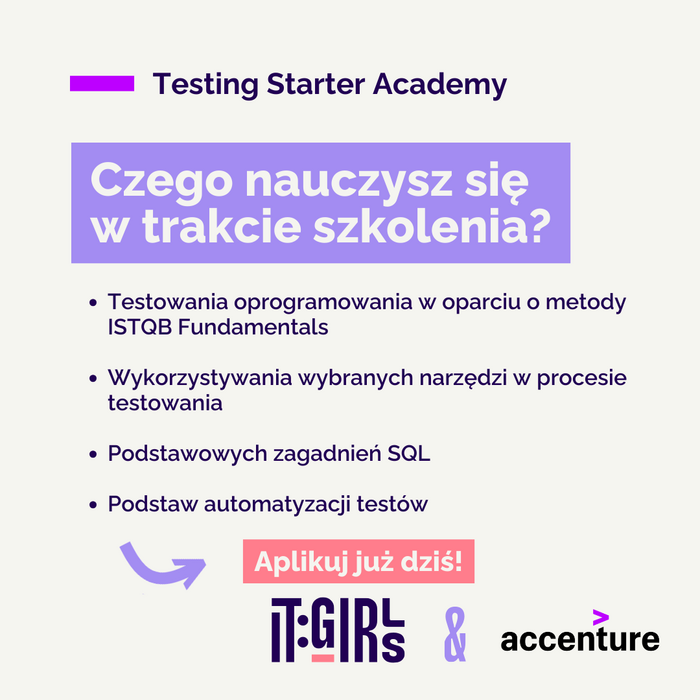 baner Accenture Testing Starter Academy